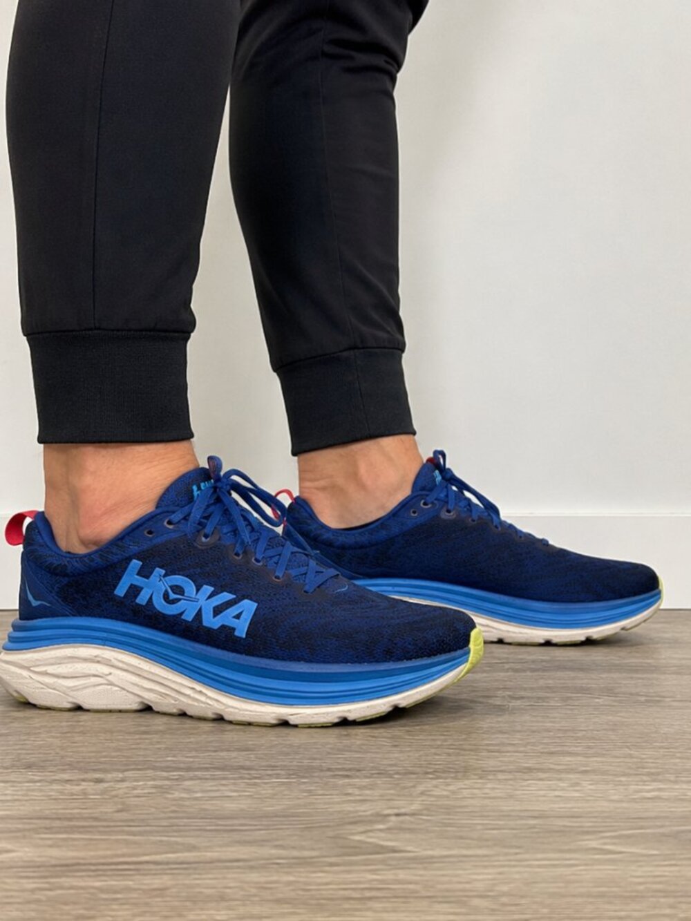 HOKA One One Gaviota 5 Wide Men's 10.5 Blue Stability Running Shoes